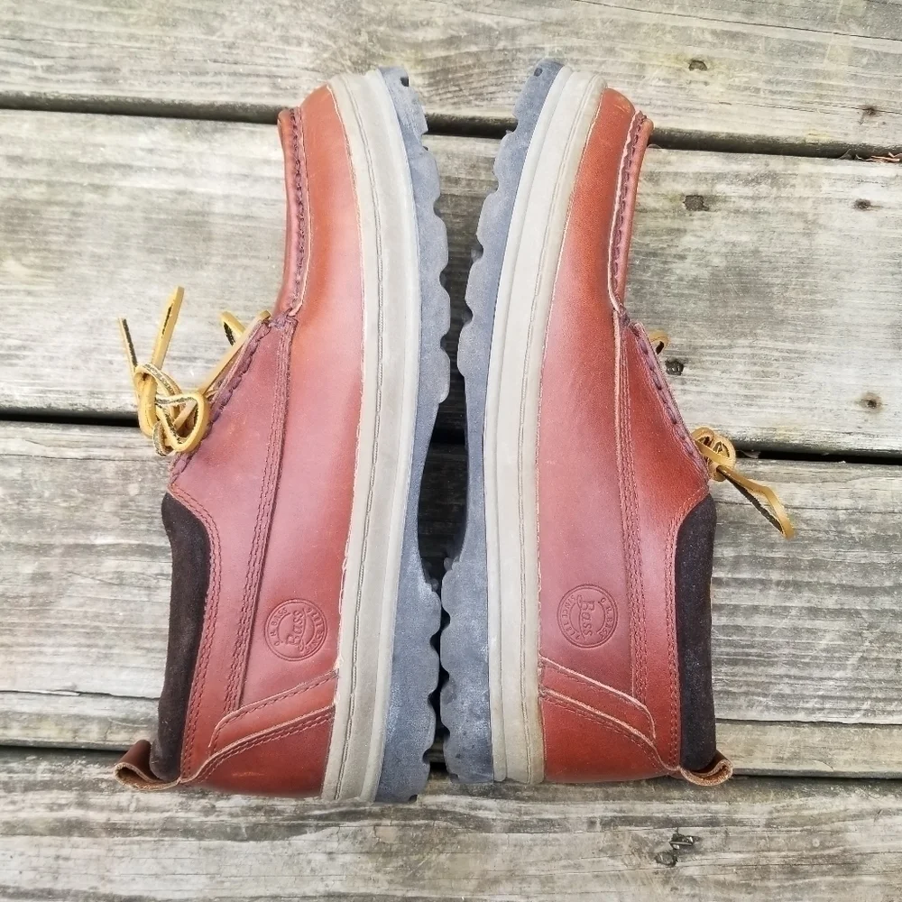 Vintage 90s y2k Bass Moc Toe‎ Moccasin Boat Shoes Waterproof Ankle Boots 9.5